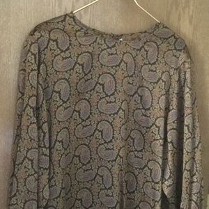 100% Silk Blouse; 16W